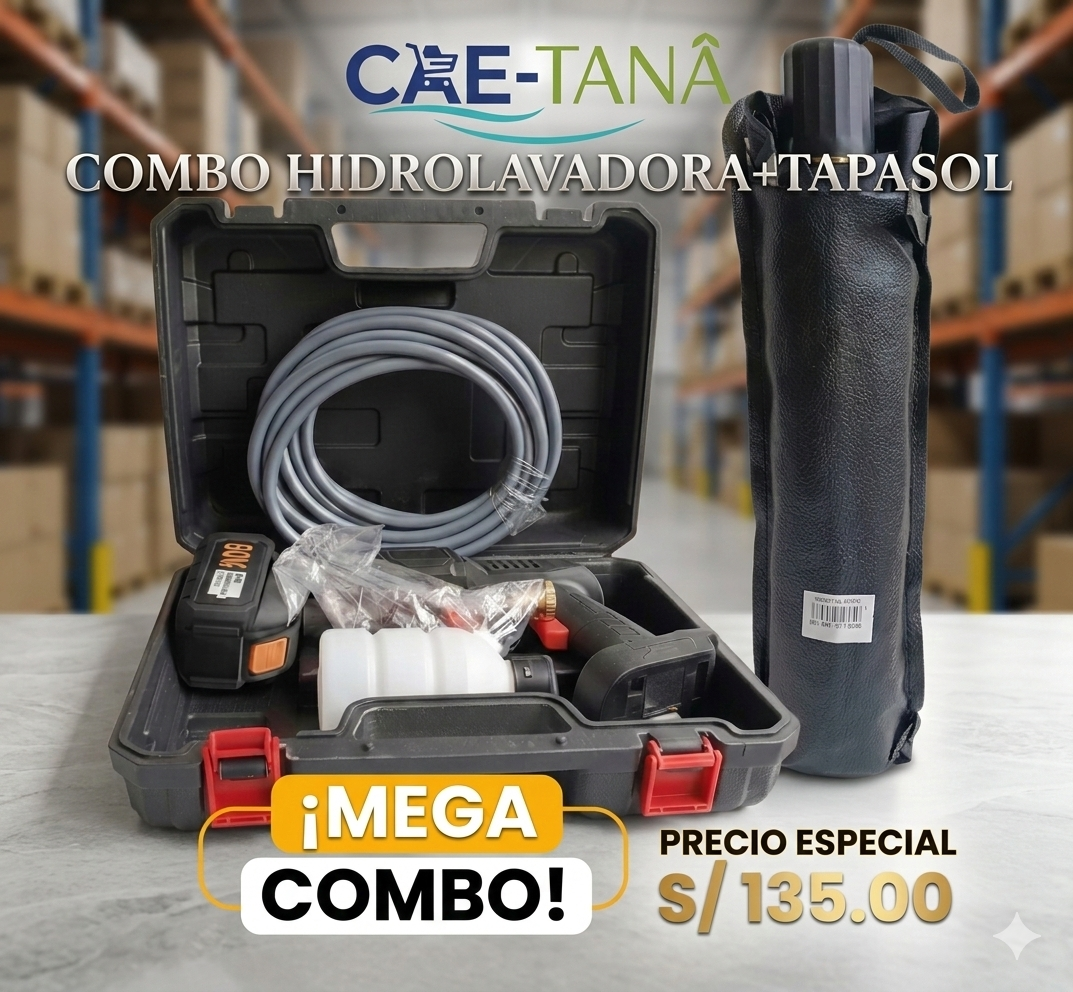 Combo Hidrolavadora 1 bateria + Tapasol