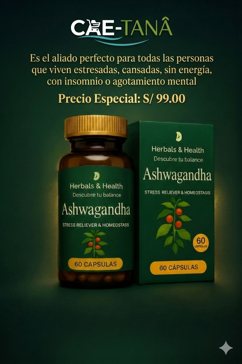 Ashwagandha en caja con ksm 66 - remedio natural